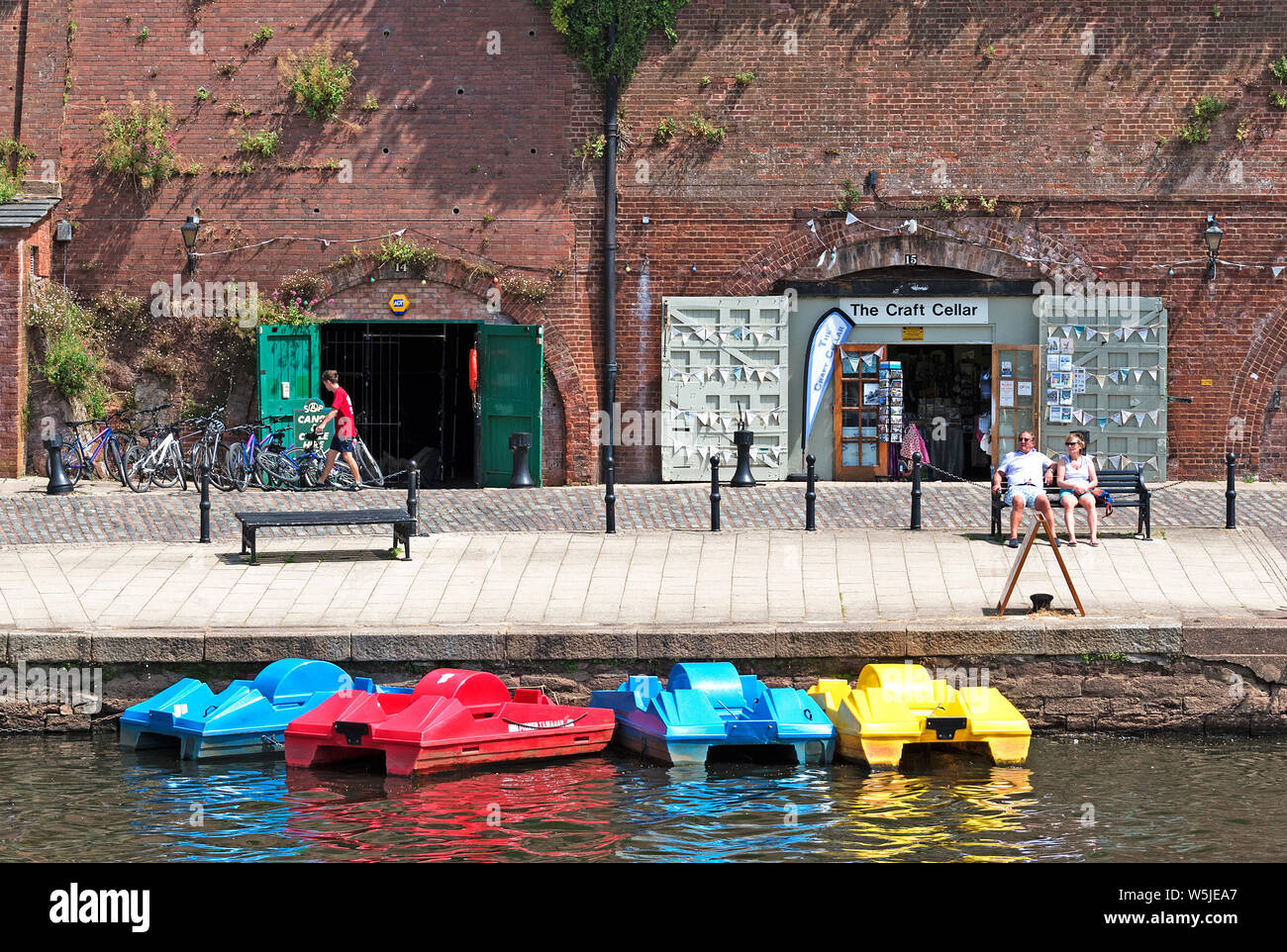 Exeter Quay, Fluss Exe, Exeter, Devon, England, Großbritannien, Großbritannien. Stockfoto