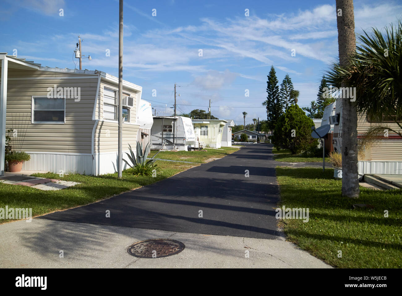 Trailer park rv Park Häuser in Florida USA Vereinigte Staaten von Amerika Stockfoto