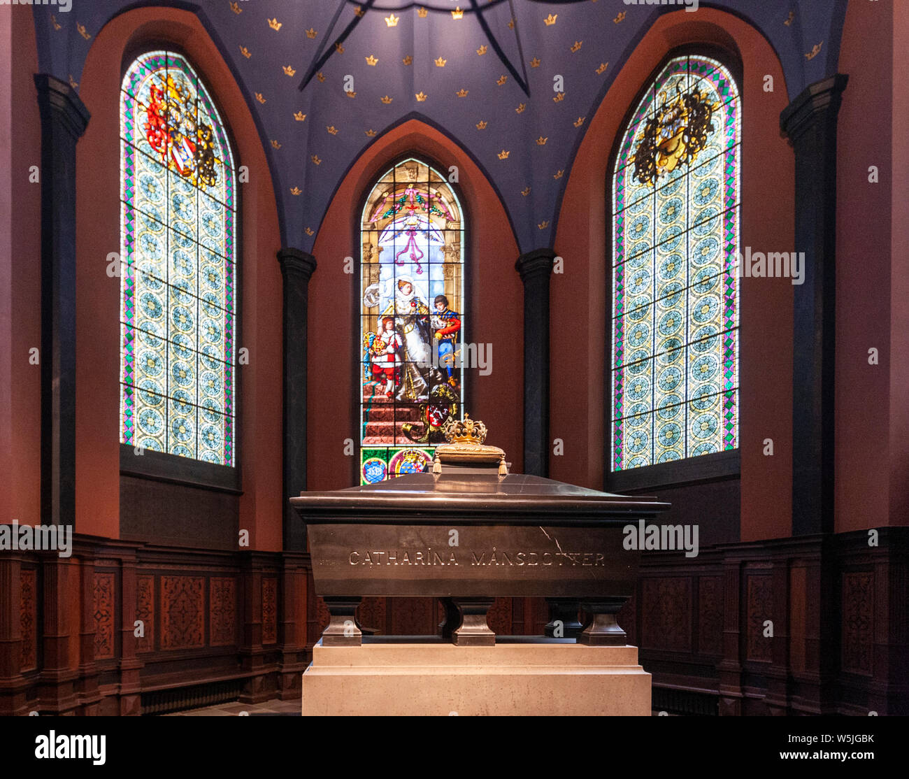 Kankas Kapelle mit Grab und Bestattung Denkmal von Karin Mansdotter, der Kathedrale von Turku, Turku, Finnland Stockfoto