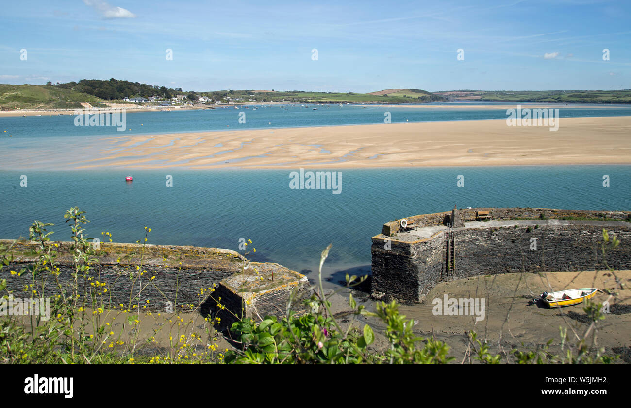 Seascape erschossen in der Nähe der Küste in der Nähe von Padstow, Cornwall, Engand Stockfoto