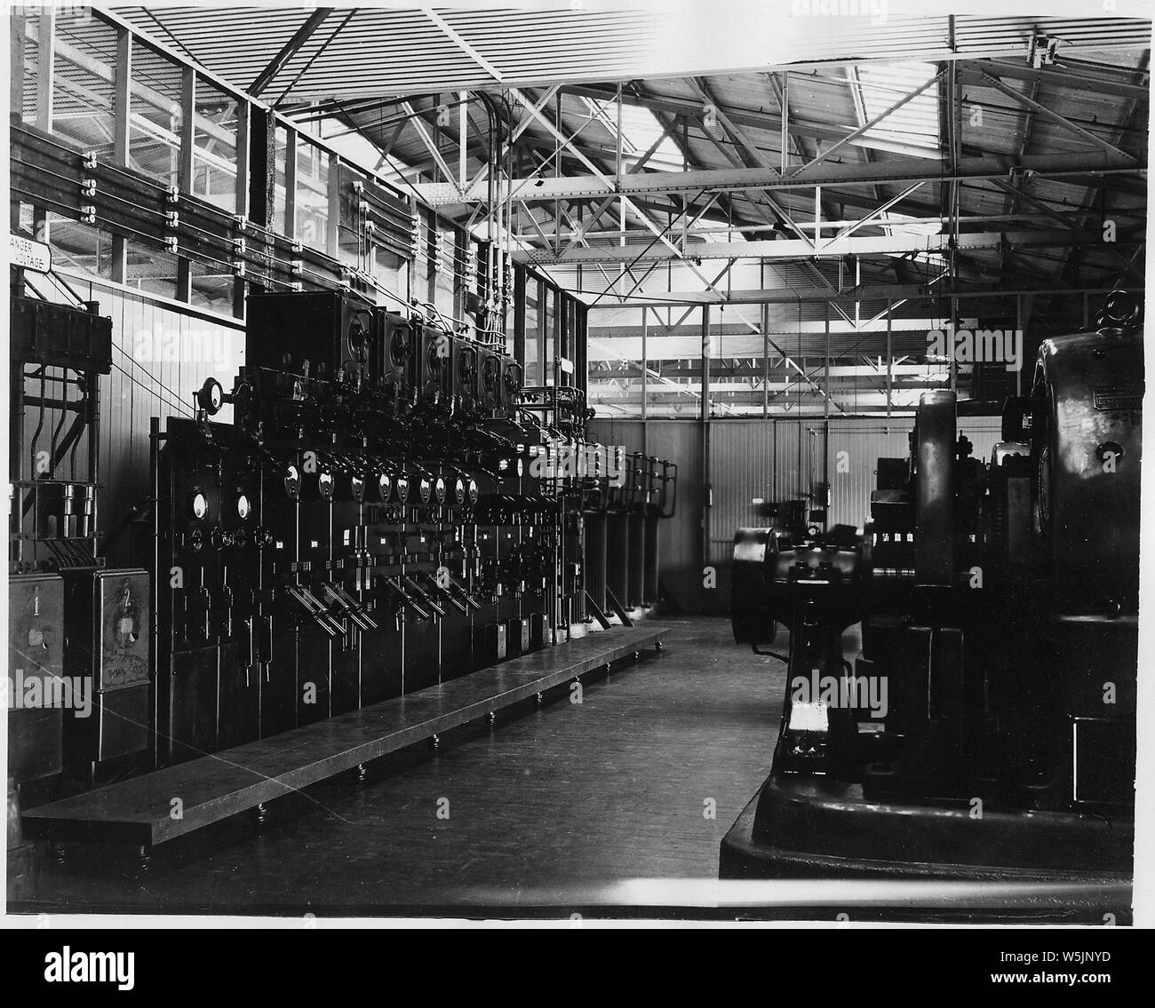 [Elektroraum in der Submarine Base, Los Angeles.] Stockfoto