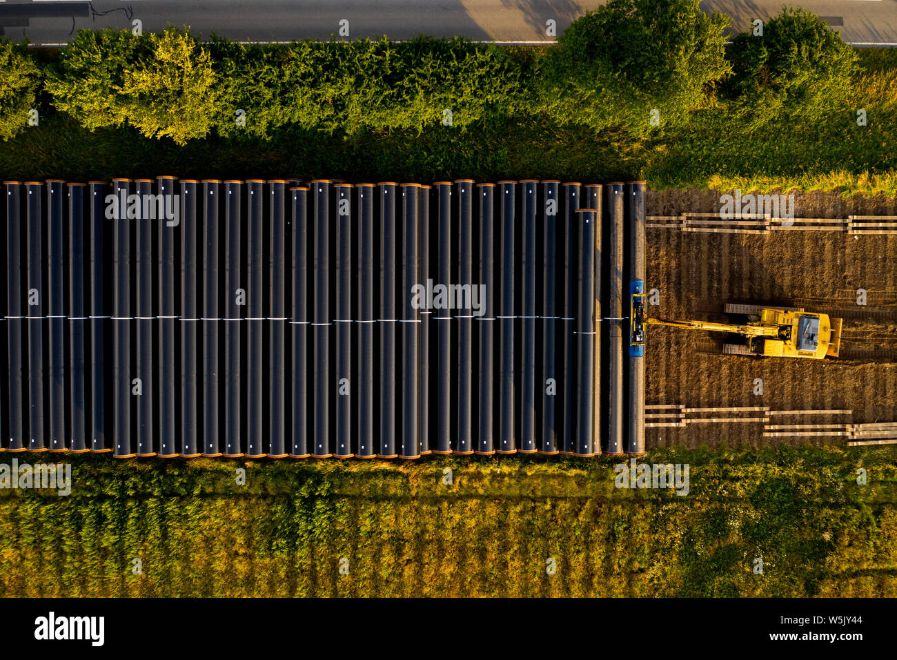 Neue gas piplines für Nord Stream Projekt Stockfoto