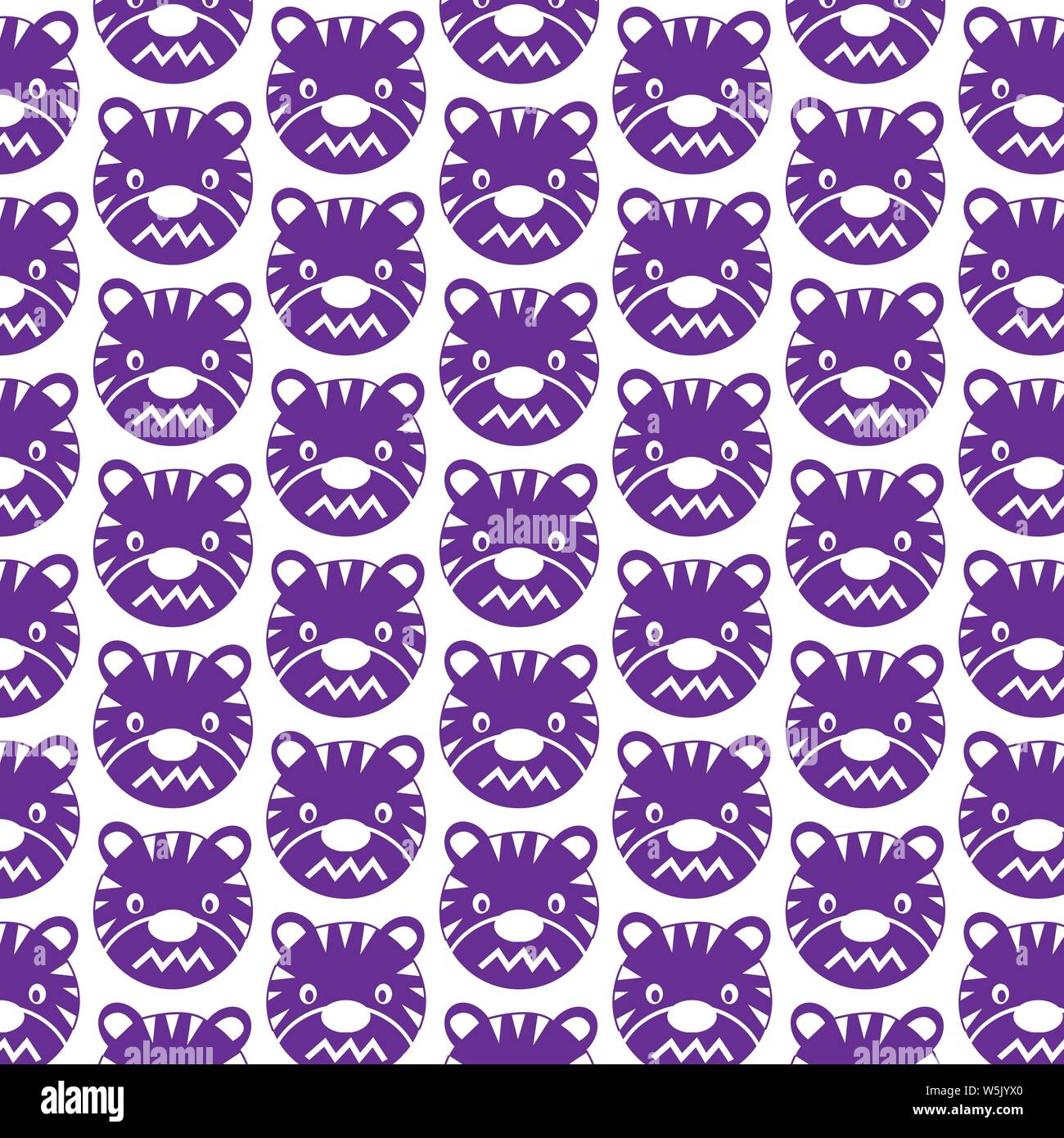 Muster Hintergrund Tiger Gesicht emotion Symbol Stock Vektor