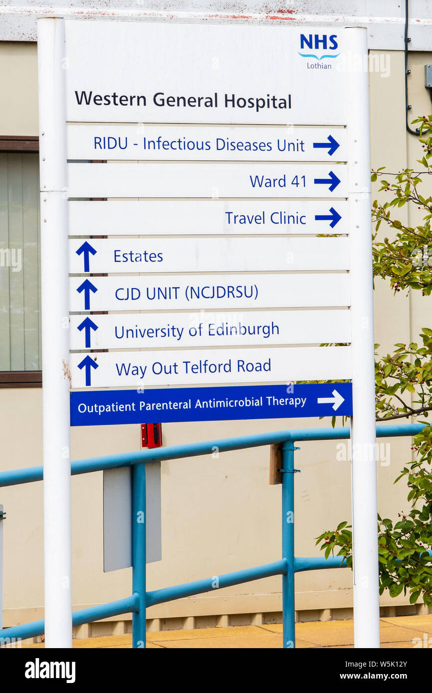 RIDU, Western General Edinburgh, Infectious Diseases Unit Stockfoto