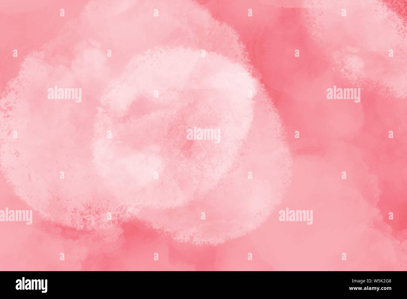 Rote Hand gezeichnet Aquarell Hintergrund Muster mit Blutungen gradient radialen Bereiche Stockfoto