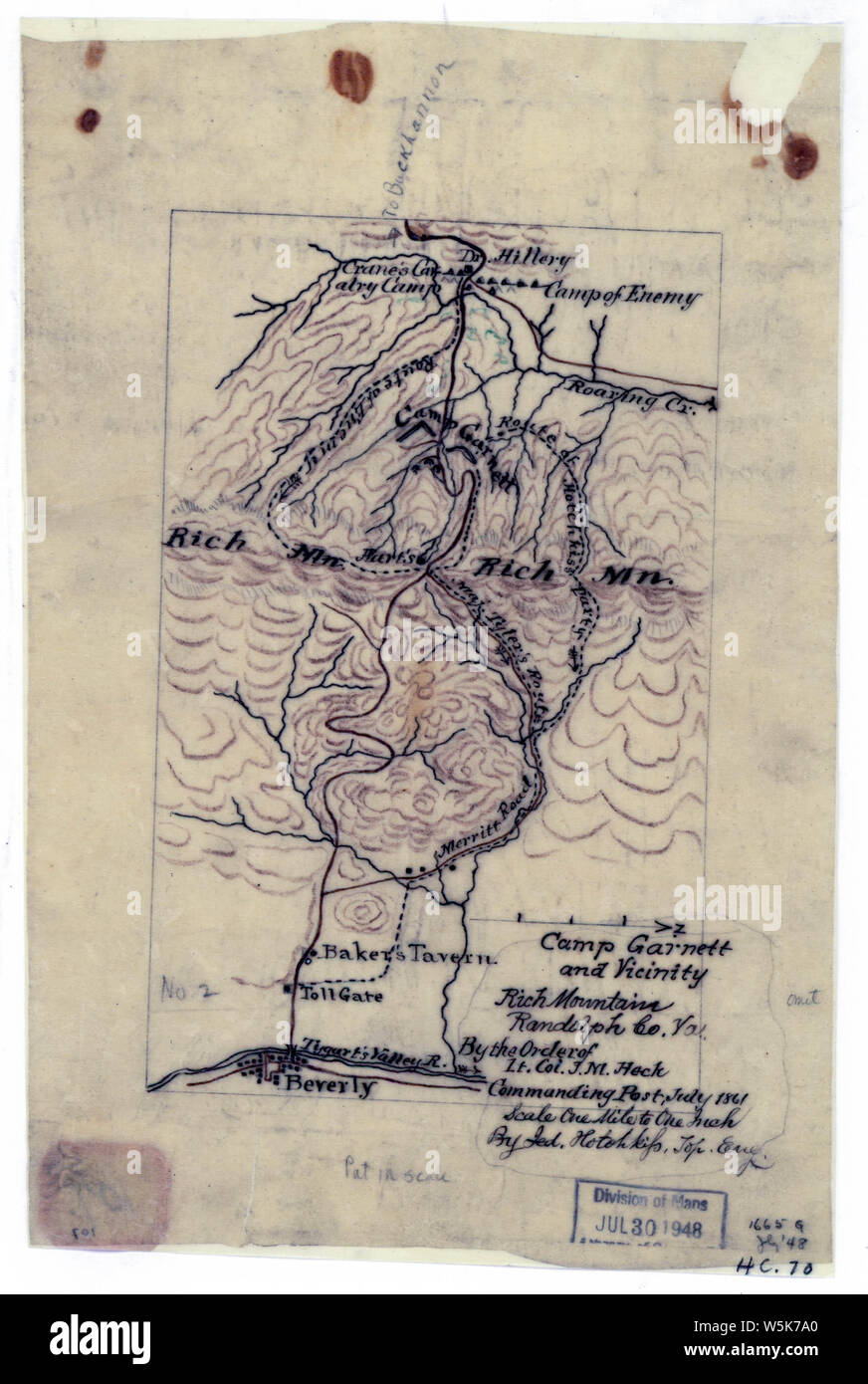 127 Camp Garnett und Umgebung reichen Berg Randolph Co Va Bauen und Reparieren Stockfoto