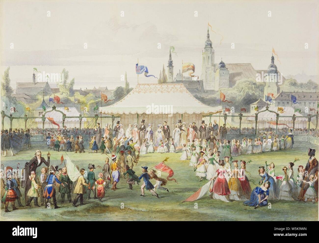 Das Gregorius-Fest in Coburg 1845 29,5 x 42,0 cm (Royal Collection Trust). Stockfoto