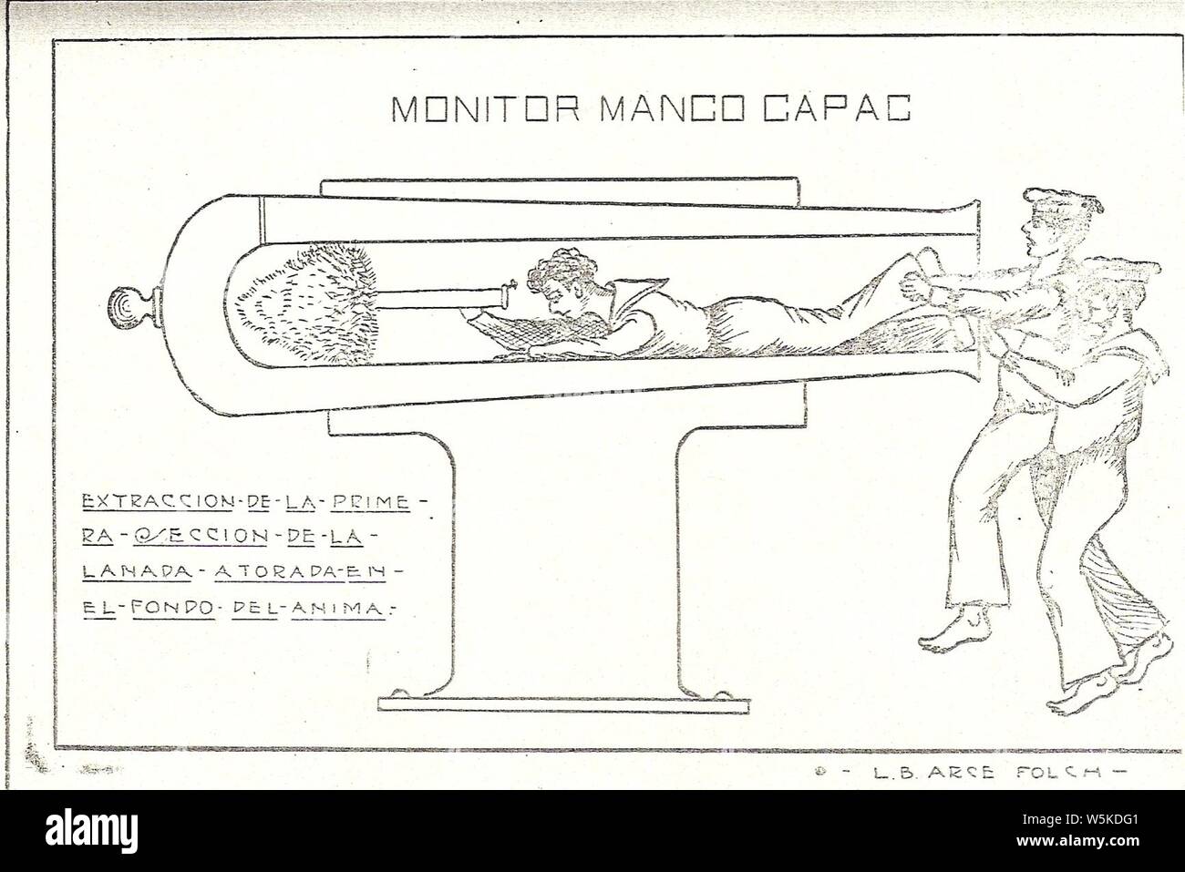 Dahlgren gun im Monitor Manco Capac. Stockfoto