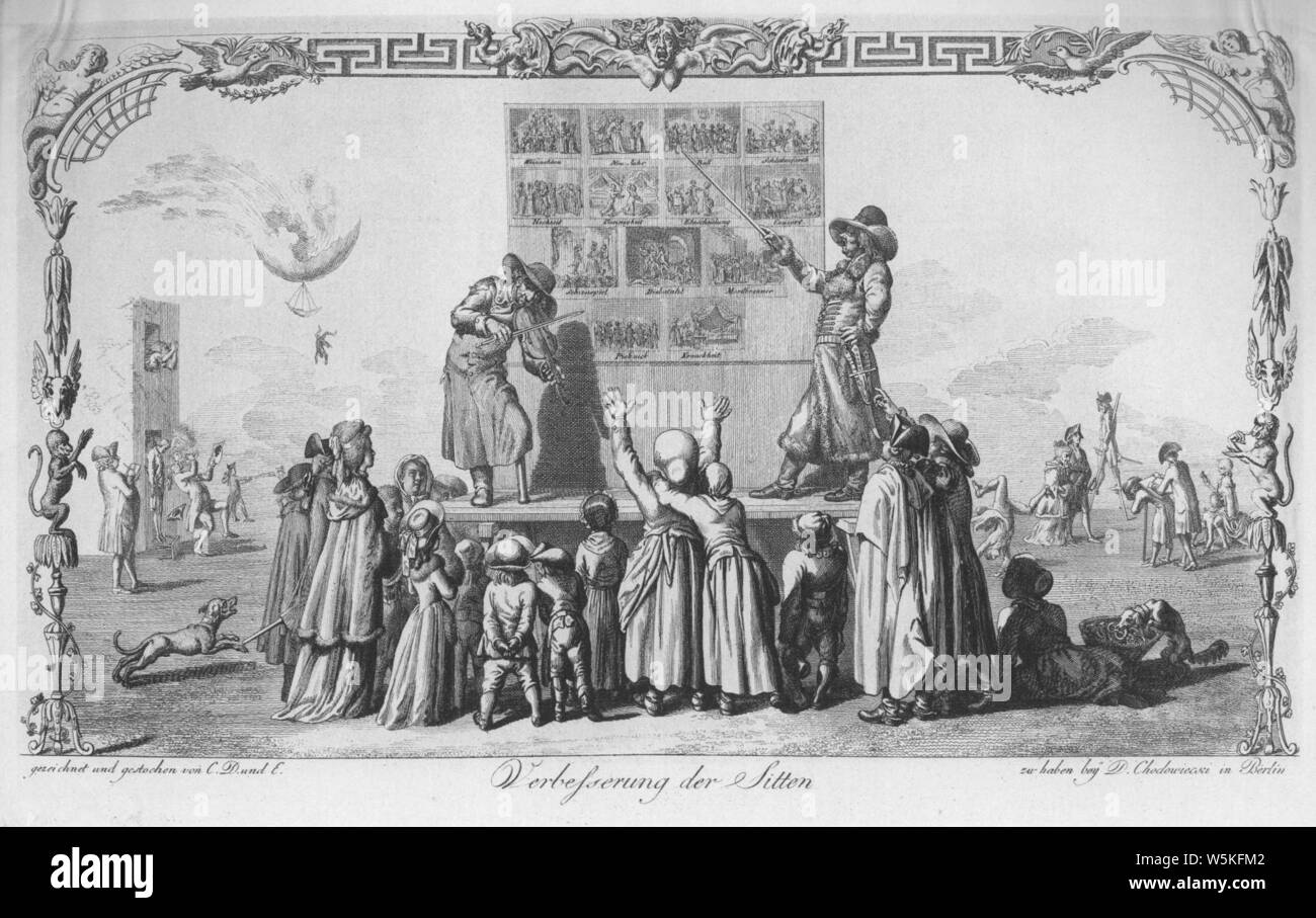 Daniel Chodowiecki Verbesserung der Sitten. Stockfoto