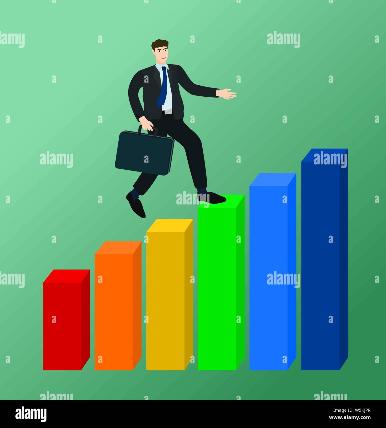 Cartoon character chart graph Stock-Vektorgrafiken kaufen - Alamy