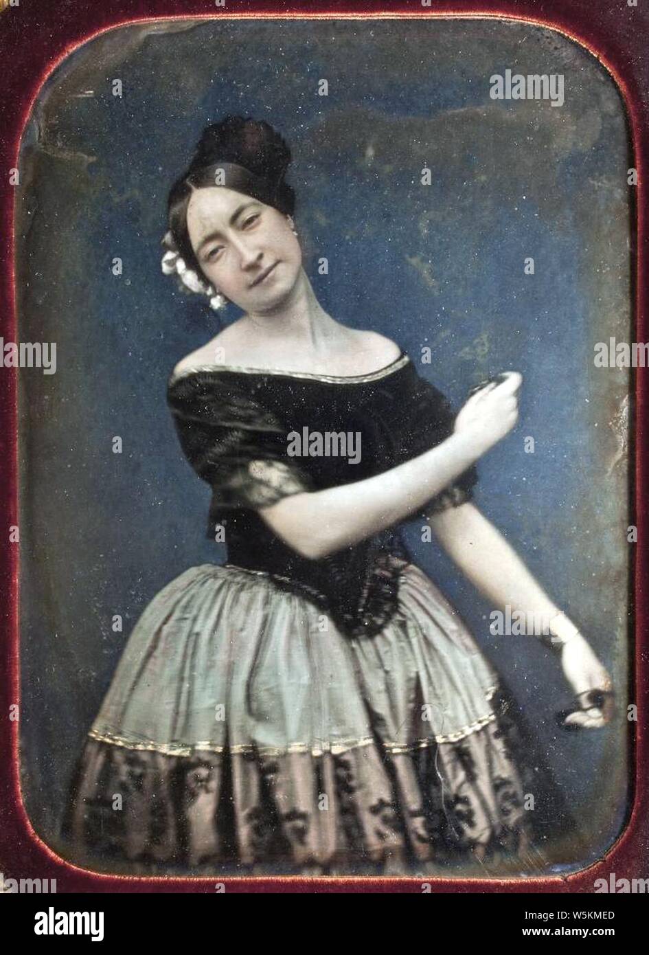 Daguerrotipo de una bailarina de la escuela bolera, hacia 1850, SB-0001 S. Stockfoto