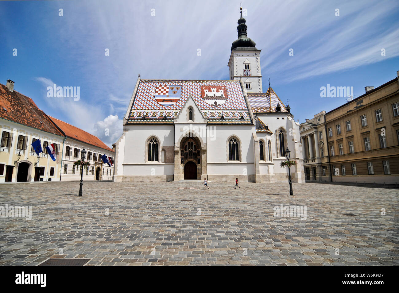 St. Mark's Church. Zagreb, Kroatien Stockfoto