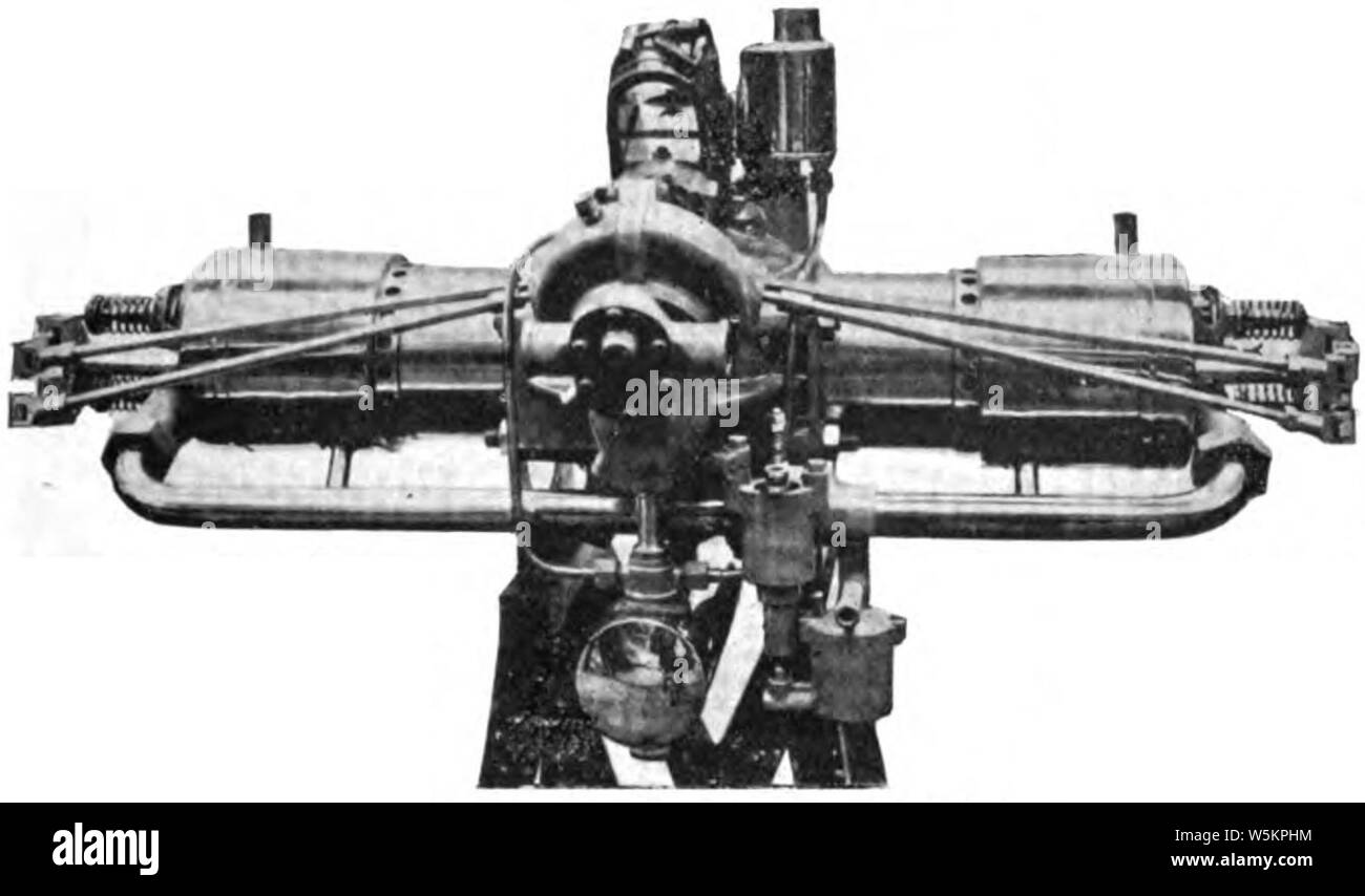 Darracq 30 ps Wasser-gekühlt - twin Aircraft Engine Flug vom 23. Oktober 1909. Stockfoto