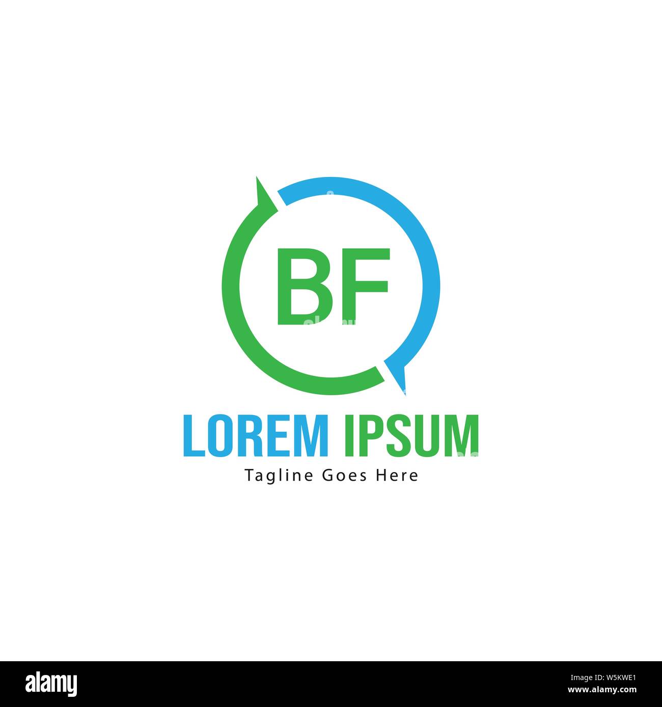 BF Schreiben Logo Design. Kreative Moderne BF Buchstaben Symbol Abbildung design Stock Vektor