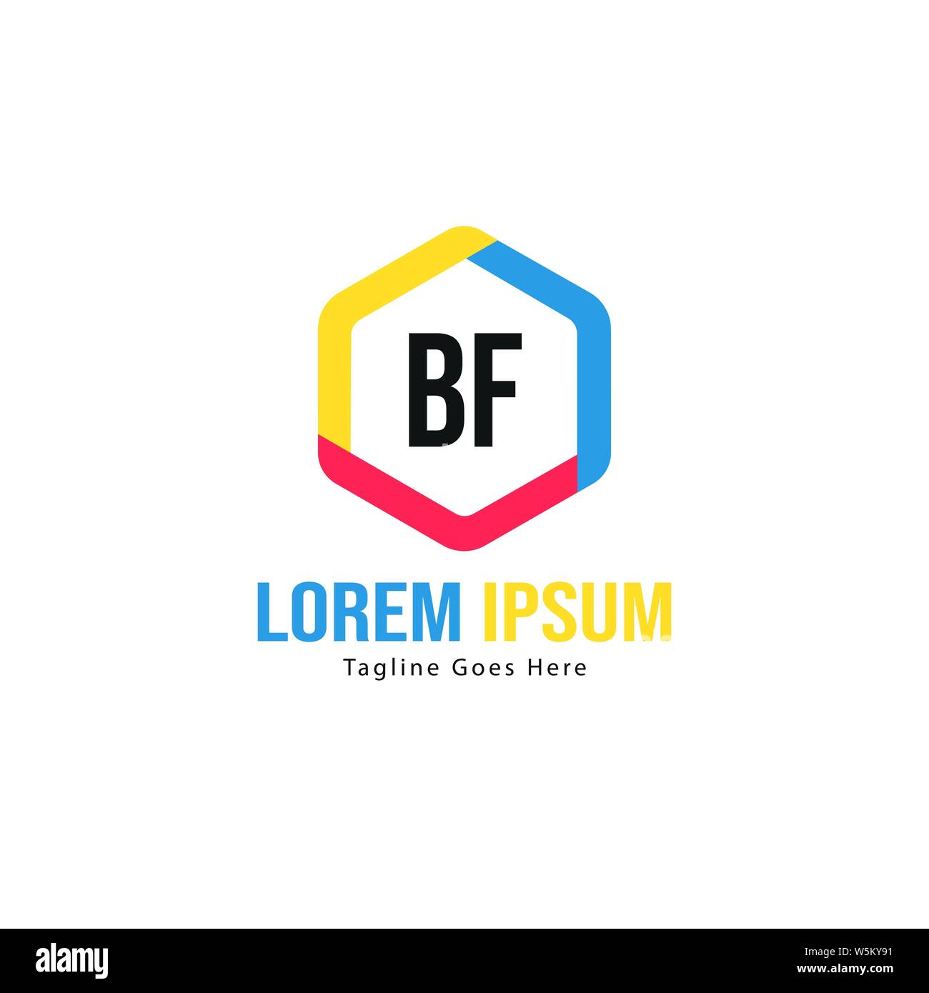 BF Schreiben Logo Design. Kreative Moderne BF Buchstaben Symbol Abbildung design Stock Vektor