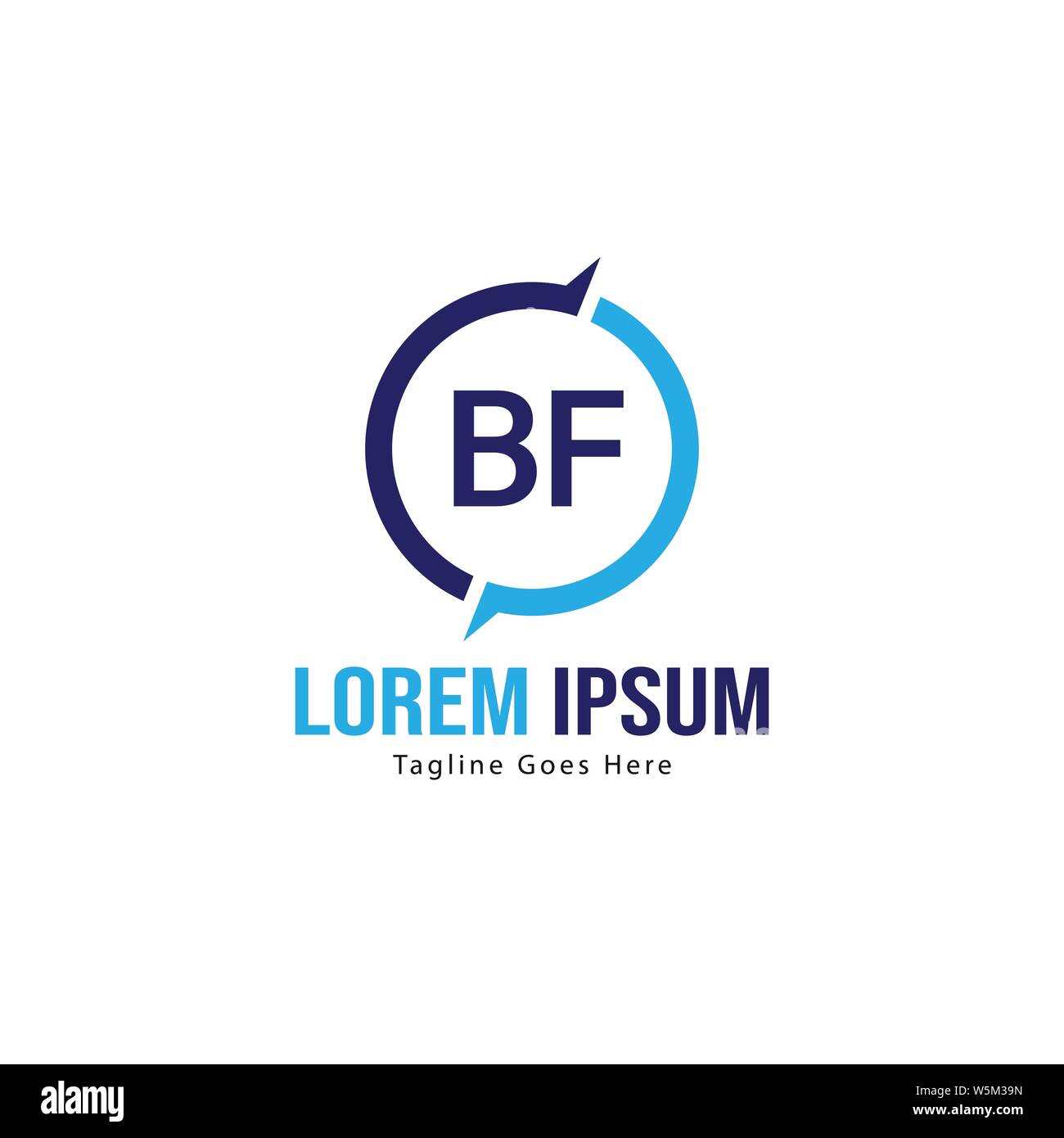 BF Schreiben Logo Design. Kreative Moderne BF Buchstaben Symbol Abbildung design Stock Vektor