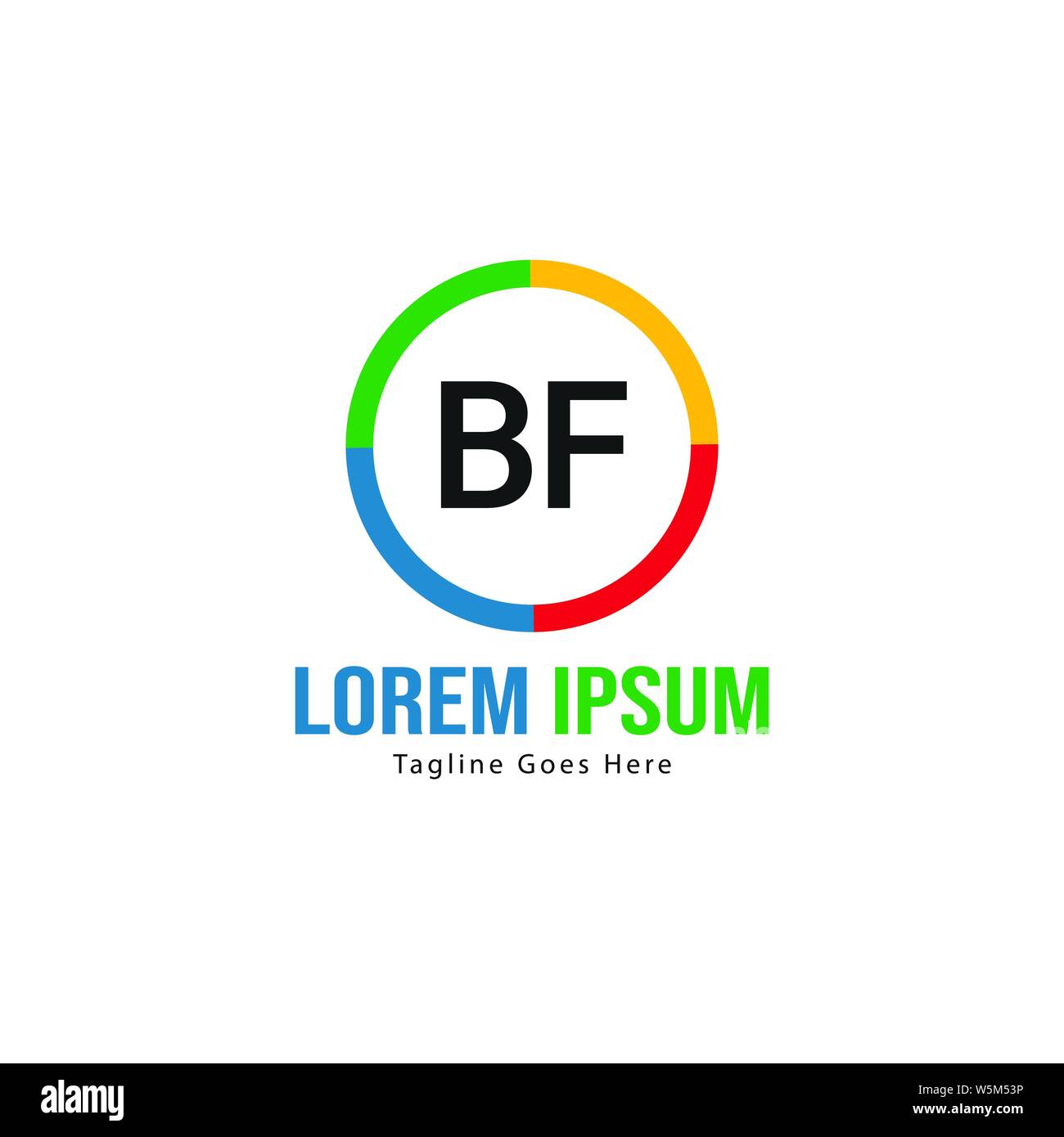 BF Schreiben Logo Design. Kreative Moderne BF Buchstaben Symbol Abbildung design Stock Vektor