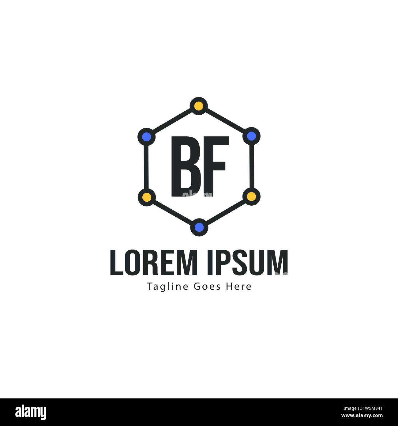 BF Schreiben Logo Design. Kreative Moderne BF Buchstaben Symbol Abbildung design Stock Vektor