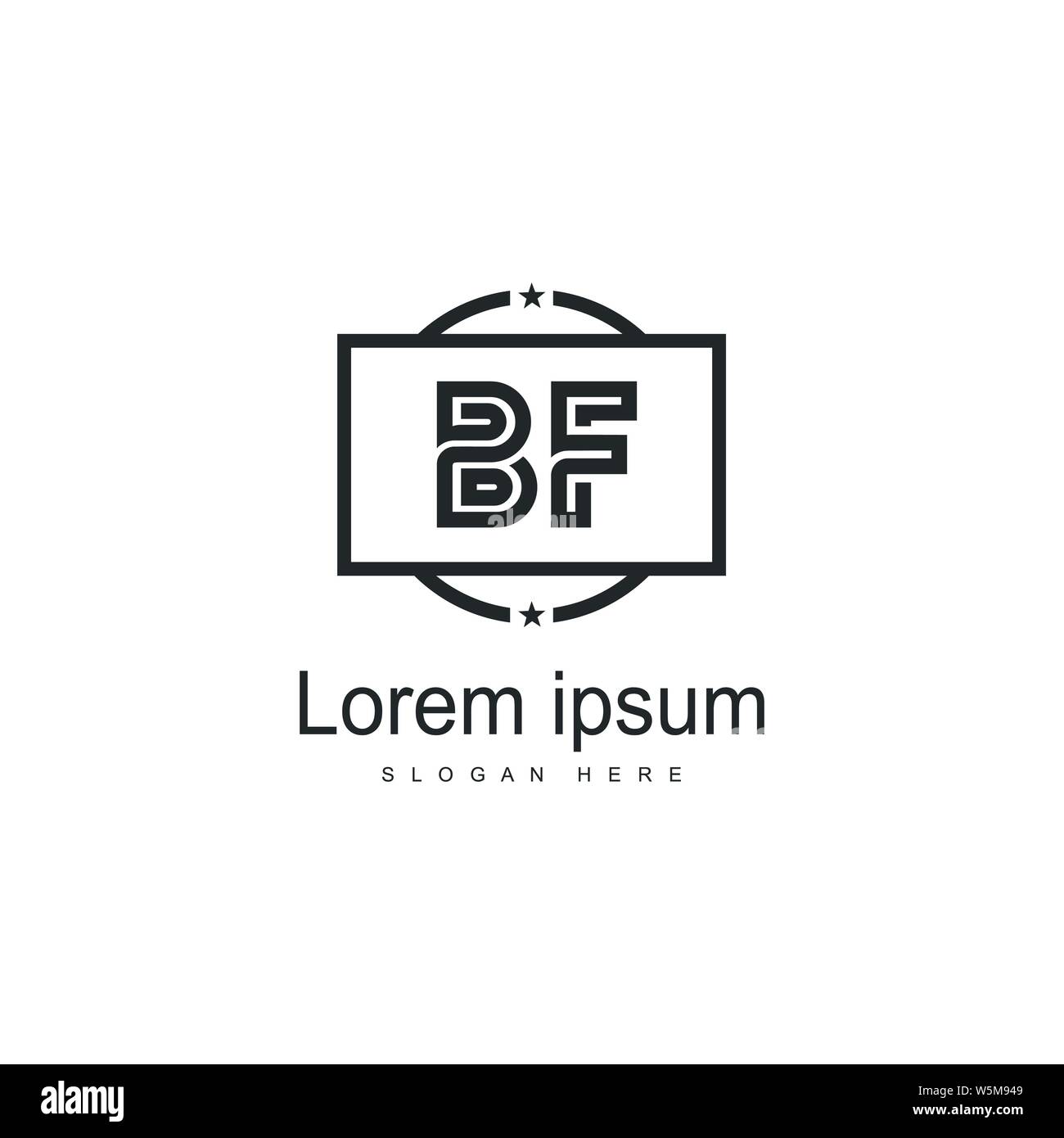 BF Schreiben Logo Design. Kreative Moderne BF Buchstaben Symbol Abbildung design Stock Vektor