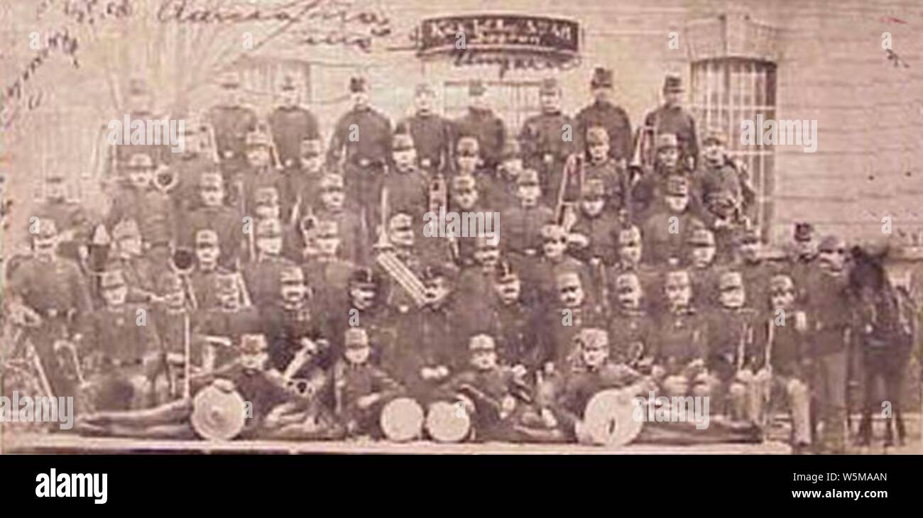 Tschechische Militär Band 1905. Stockfoto