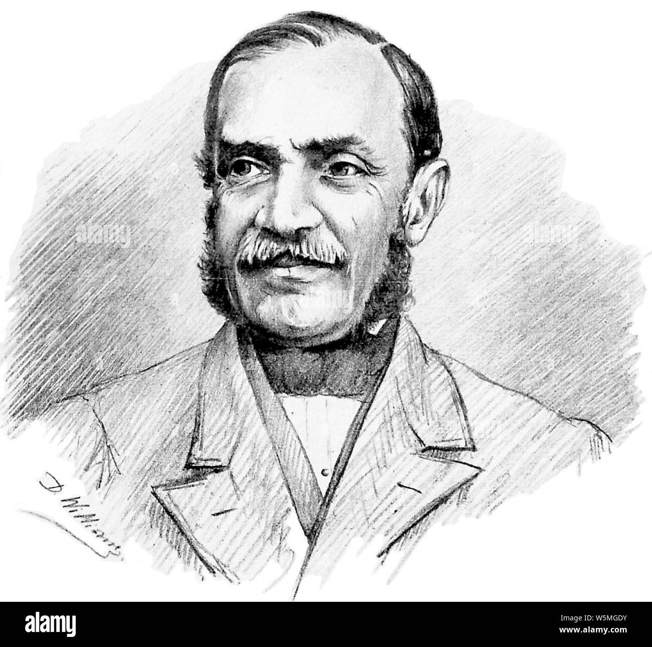 D. William - Nicolas Kretzulesco - Ancien Präsident du Conseil des Ministres. Stockfoto