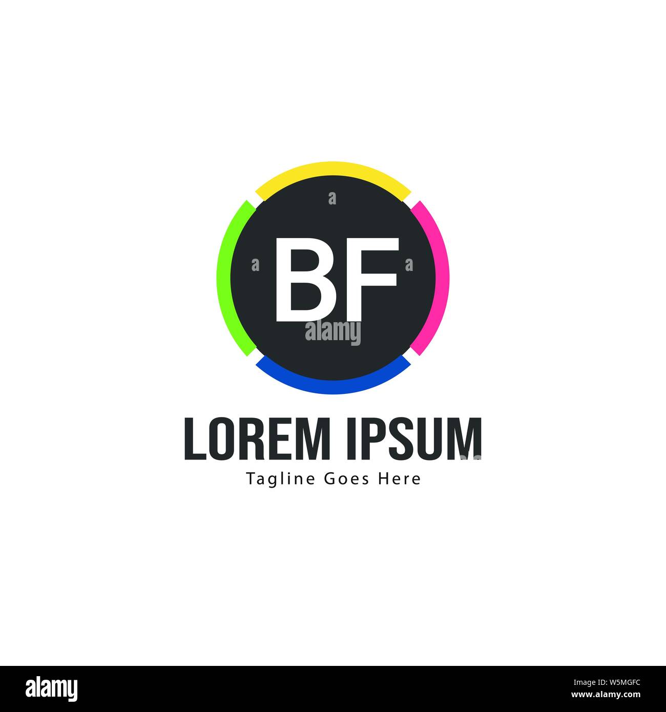 BF Schreiben Logo Design. Kreative Moderne BF Buchstaben Symbol Abbildung design Stock Vektor
