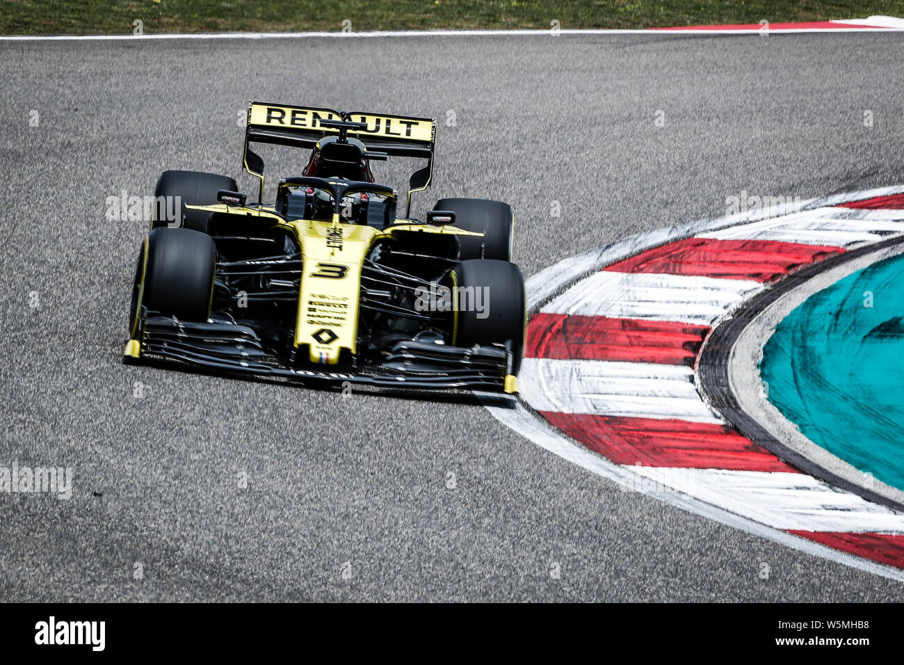 Australische Formel-1-Fahrer Daniel Ricciardo von Renault F1 konkurriert im Qualifying der Formel 1 Grand Prix von China 2019 Heineken Stockfoto