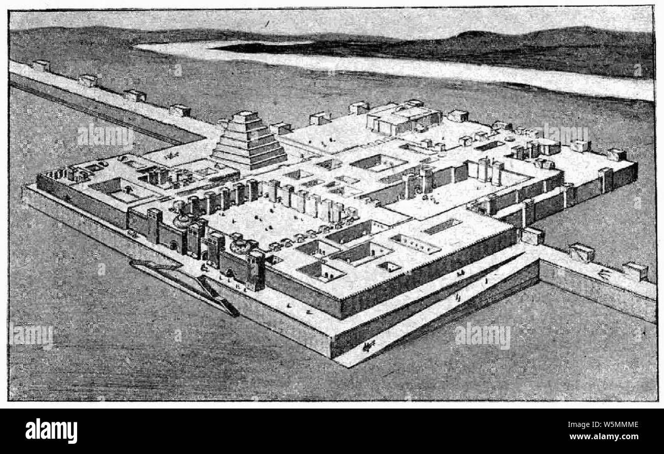 D554 - Zubereitung du Palais de Sargon eine Dur-charukin. - L2 - Ch3. Stockfoto D554 - Zubereitung du Palais de Sargon eine Dur-charukin. - L2 - Ch3. Stockfoto