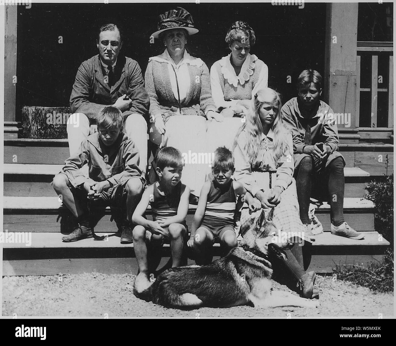 Franklin D. Roosevelt und Familie in Campobello Stockfoto