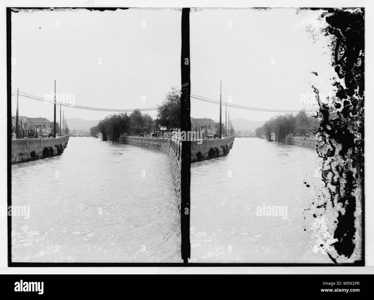 Damaskus (Esh-Sham). Fluss Abana (El-Barada) Stockfoto