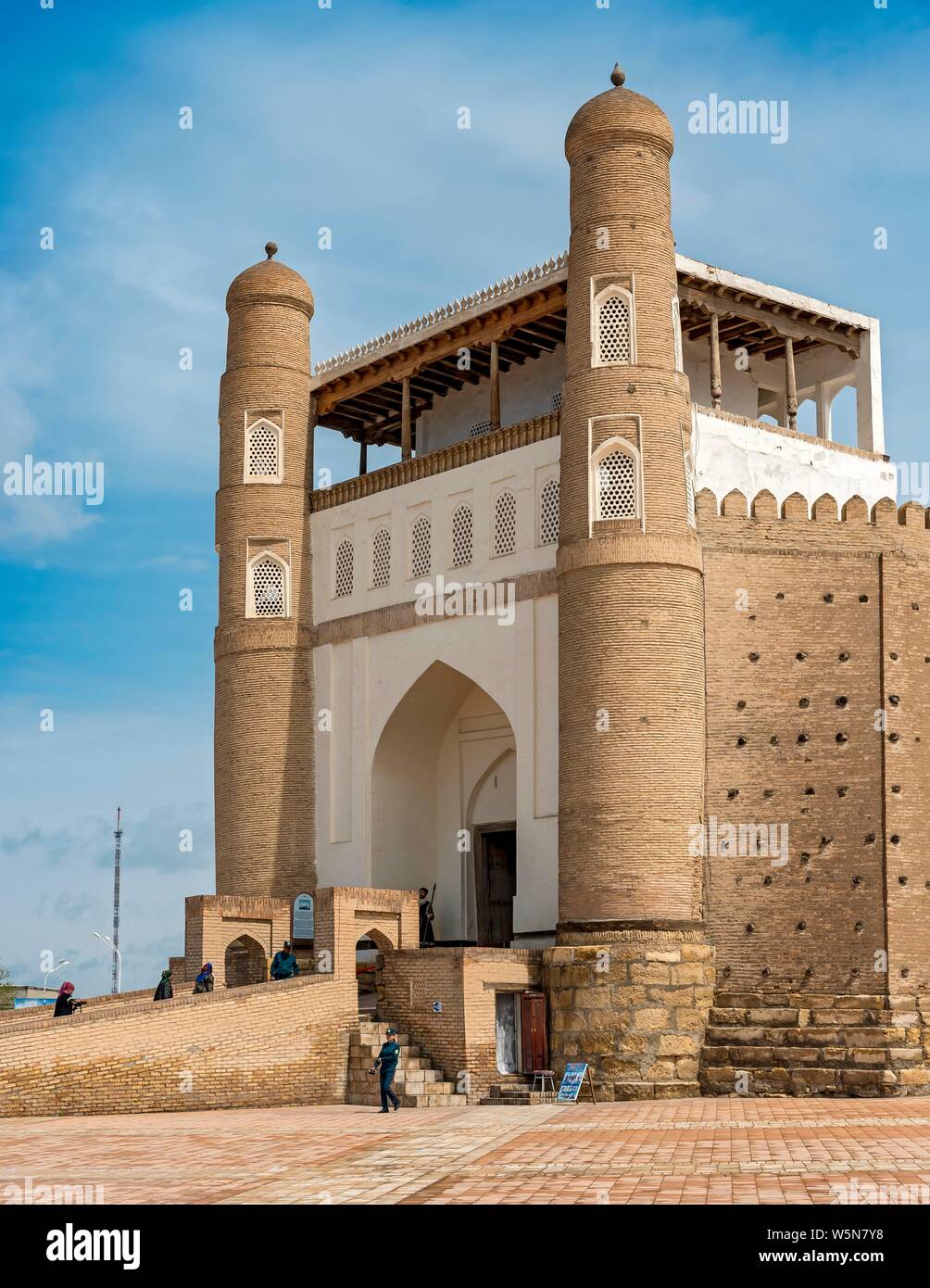 Haupteingang der Arche Festung, Buchara, Usbekistan Stockfoto