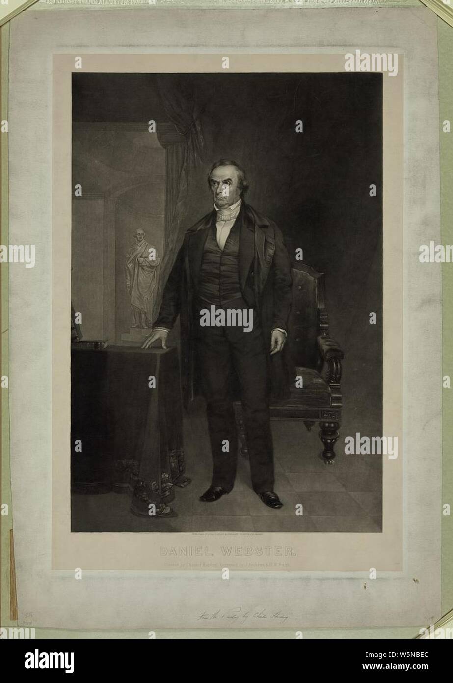 Daniel Webster - gemalt von Chester Harding; von J.Andrews & H.W. eingraviert Smith. Stockfoto