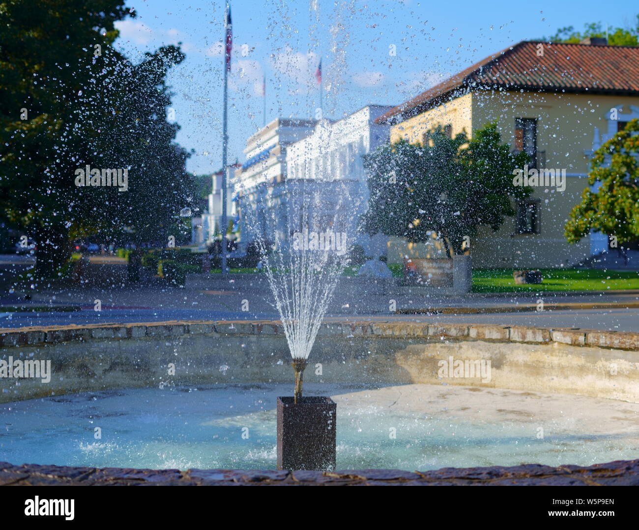 Plätschernden Springbrunnen in Hot Springs, Arkansas, USA. Stockfoto