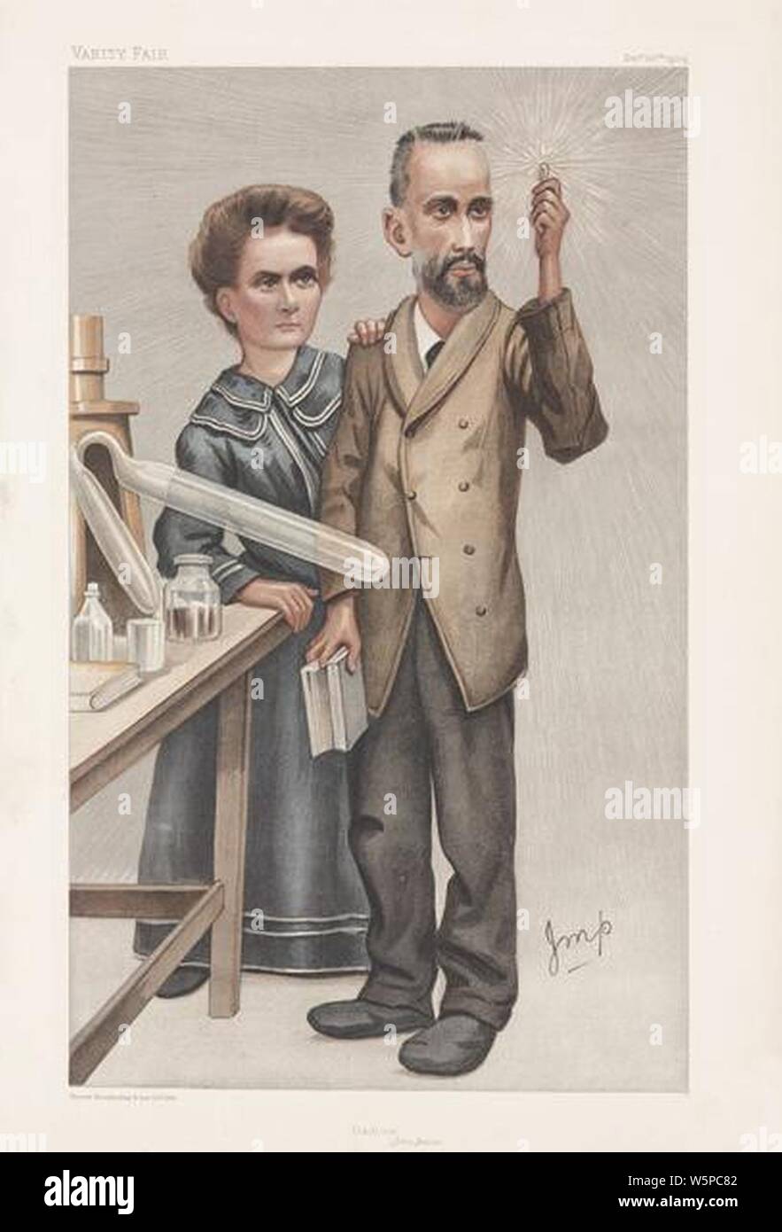 Pierre und Marie Curie Vanity Fair 1904-12-22. Stockfoto