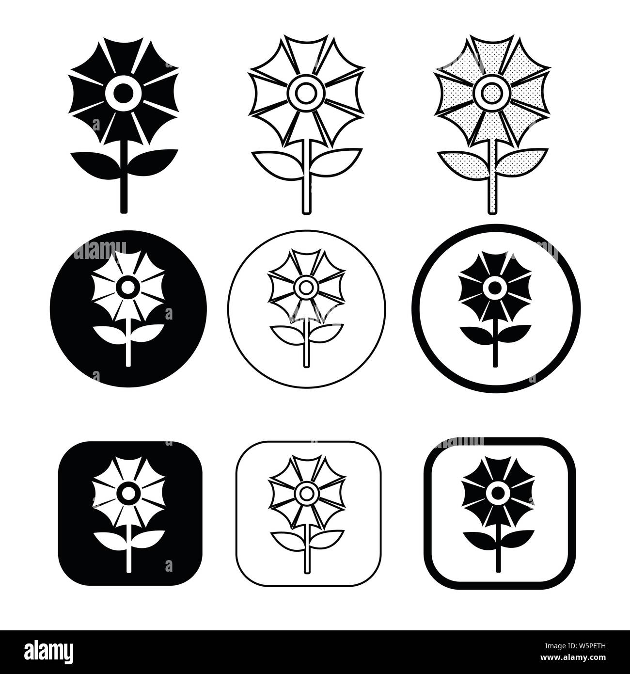 Blume Symbol Flora das Symbol Stock Vektor