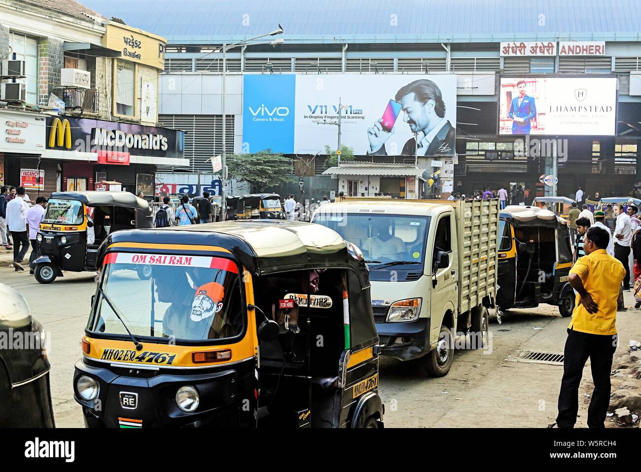 Bahnhof Andheri Mumbai Maharashtra Indien Asien Stockfoto