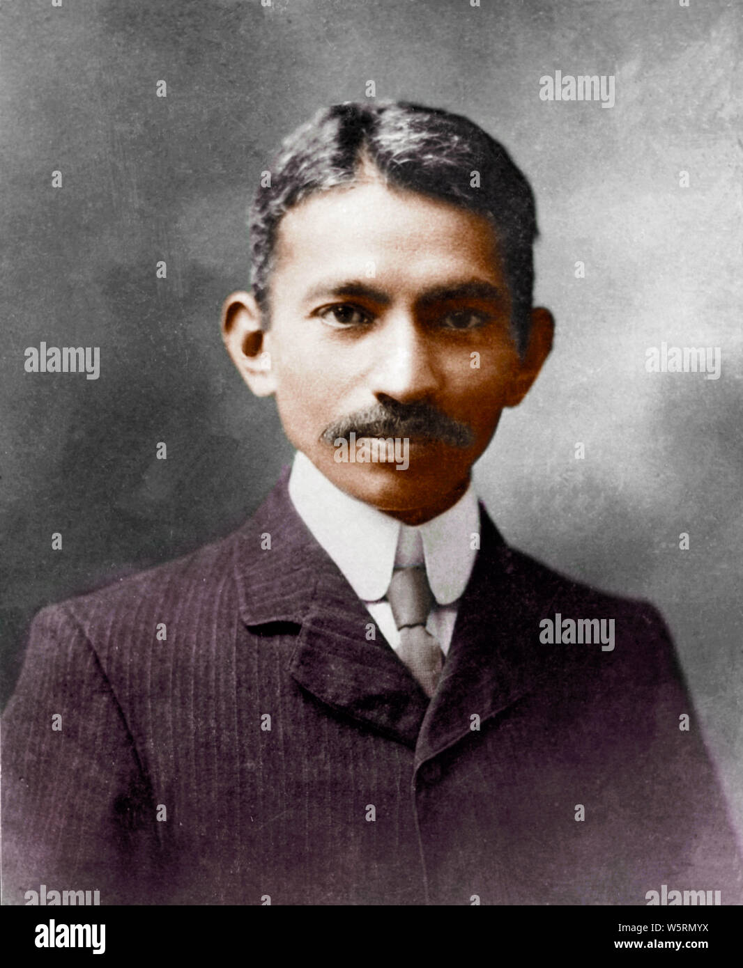Alte vintage Foto von Mahatma Gandhi in London England 1909 Stockfoto