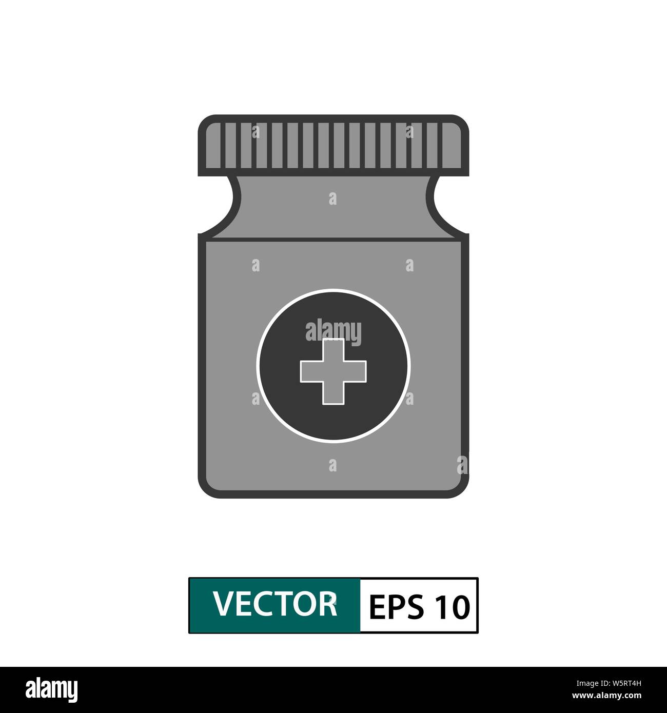 Medizin Flasche Symbol. Auf weissem Hintergrund. Vector Illustration EPS 10. Stock Vektor