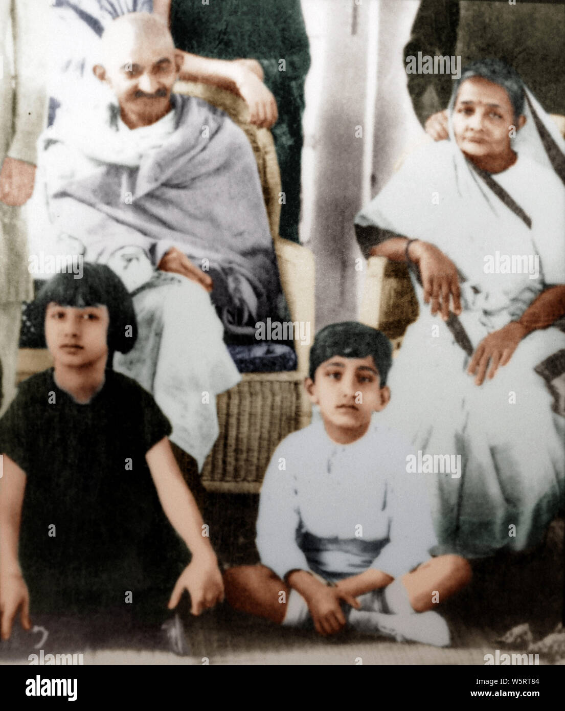 Kasturba Gandhi und Mahatma Gandhi Indien Asien 1921 Stockfoto