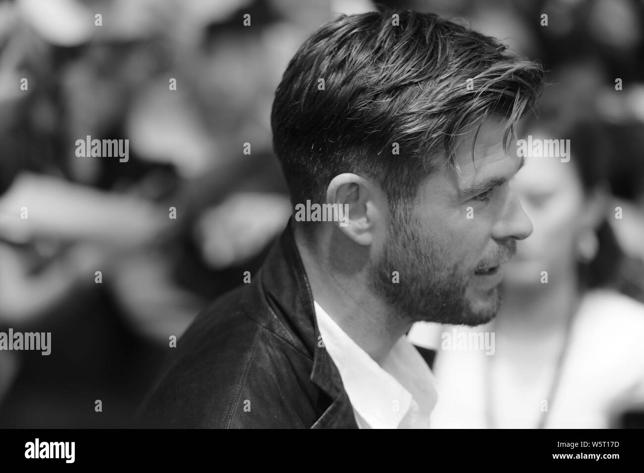 Australische Schauspieler Chris Hemsworth besucht die Premiere für neuen Film 'Men in Black: International" in Peking, China, 9. Juni 2019. Stockfoto