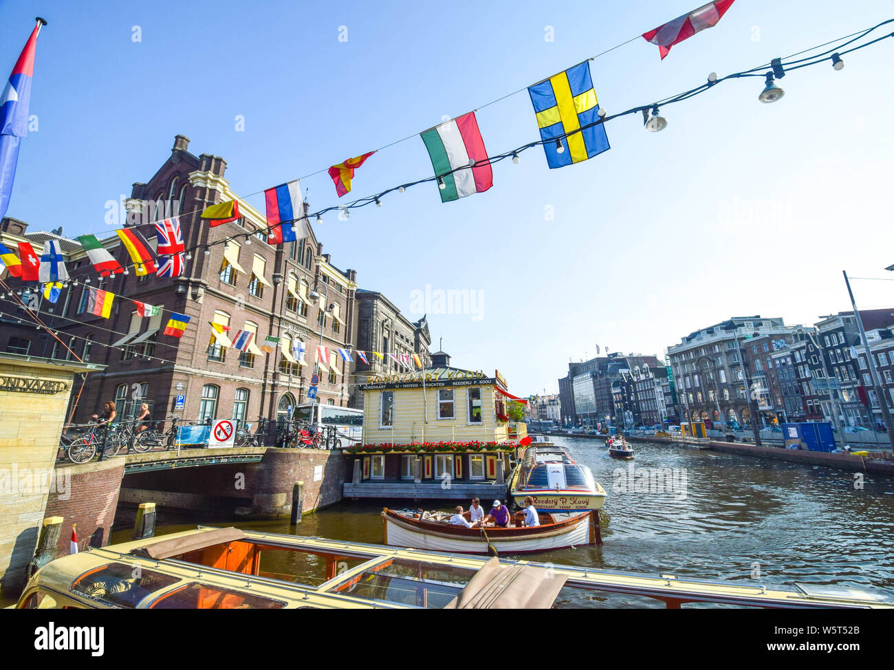 Stadt Amsterdam Stockfoto
