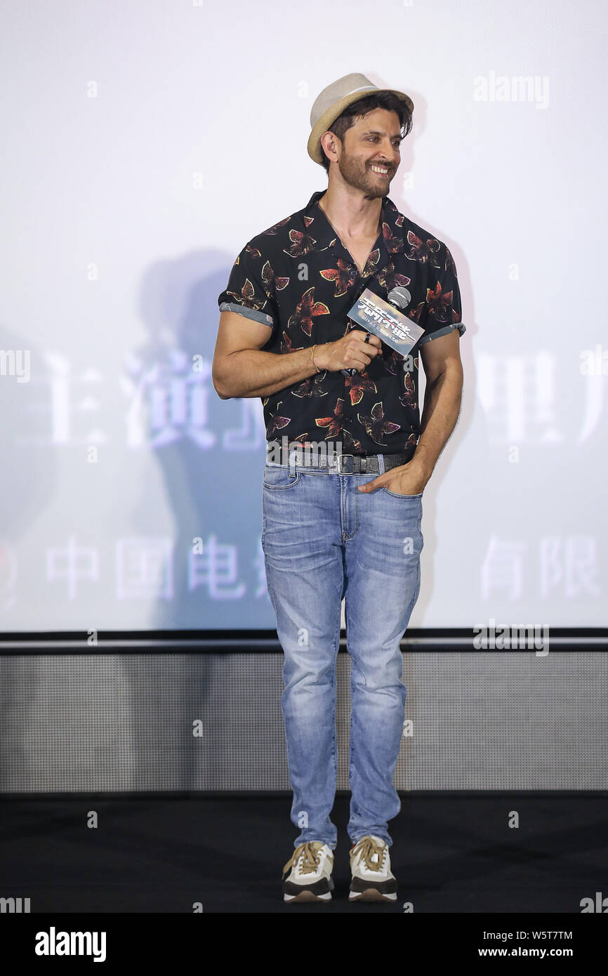 Indische Schauspieler hrithik roshan besucht eine Premiere für den Film "Kaabil" in Peking, China, 2. Juni 2019. Stockfoto