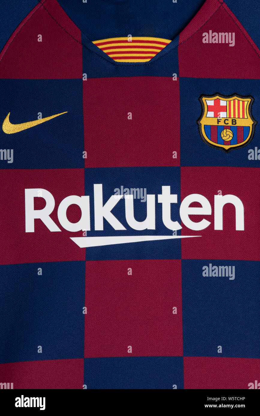 In der Nähe von FC Barcelona Home Kit 19./20. Stockfoto