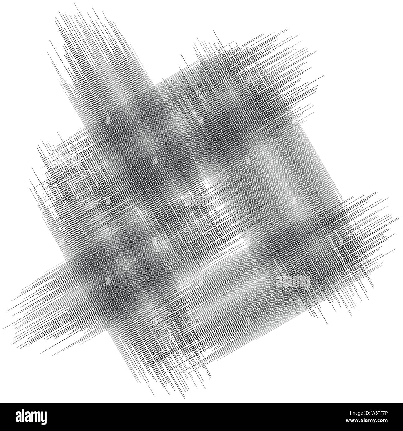 Random kantige Linien, die parallel verlaufenden Mode. Random geometrischen Linien Stock Vektor