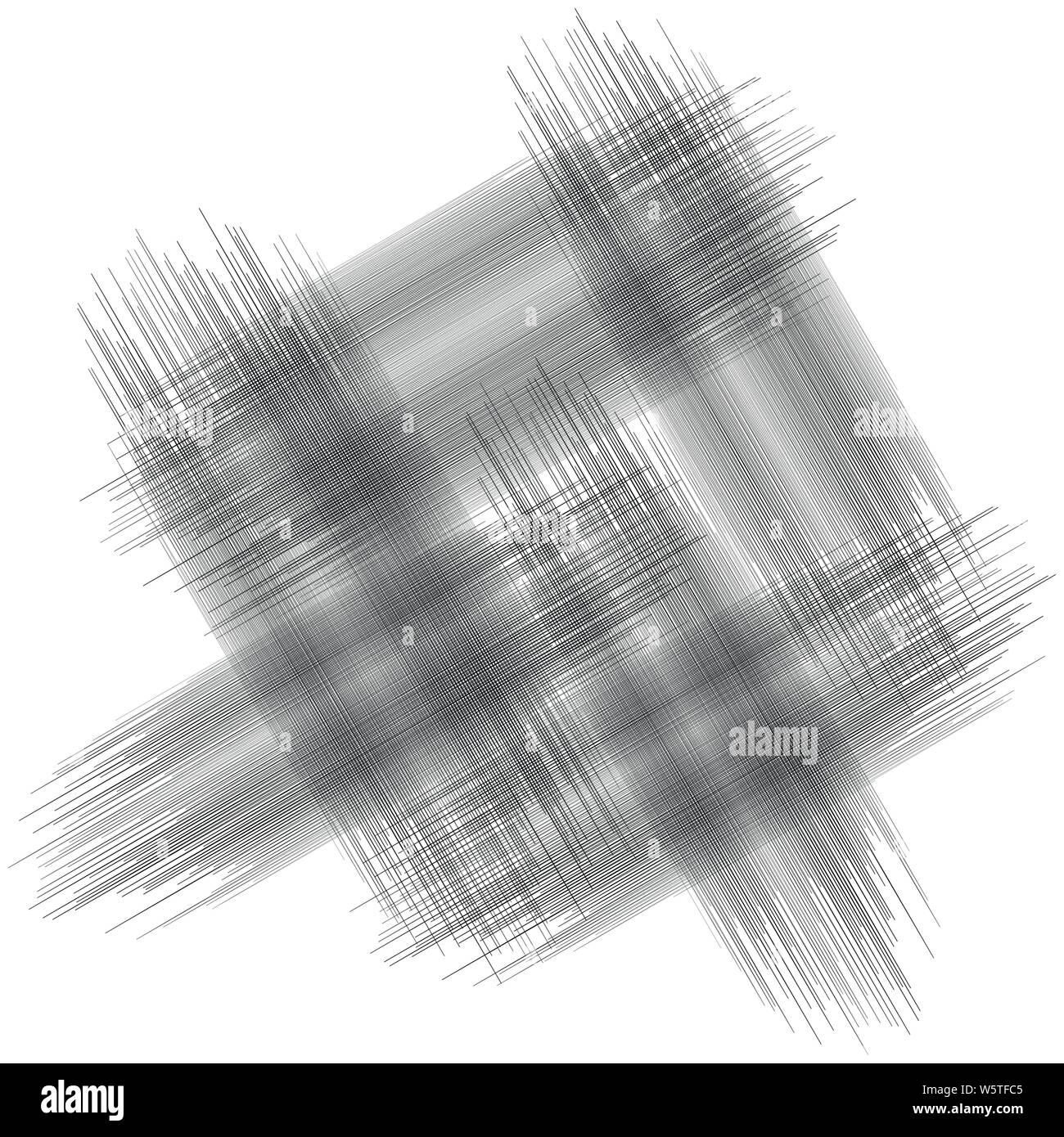 Random kantige Linien, die parallel verlaufenden Mode. Random geometrischen Linien Stock Vektor