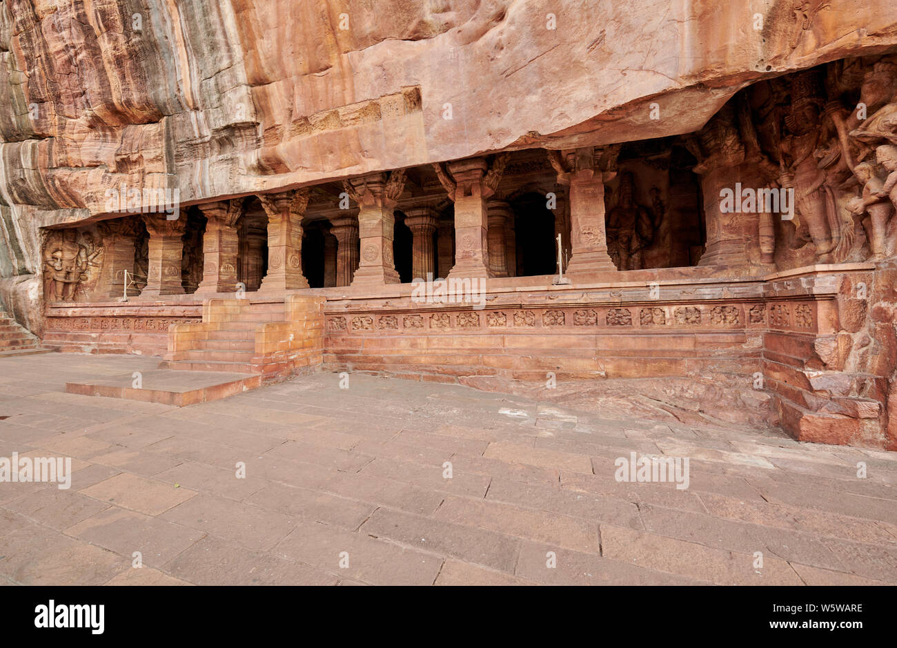 Badami Höhlen, Karnataka, Indien Stockfoto