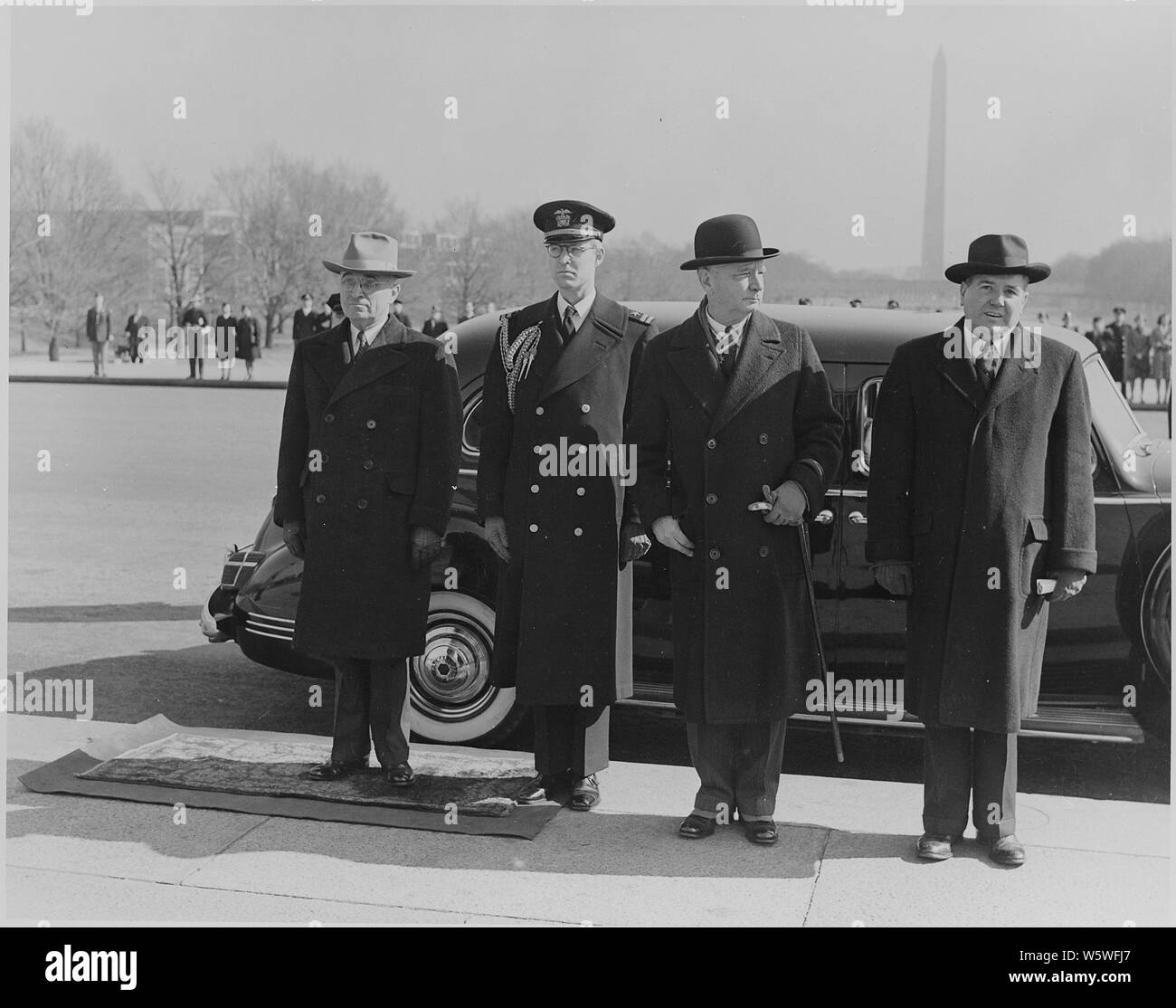 Foto von Vice President Truman mit anderen Lincoln's Geburtstag Feier. Stockfoto