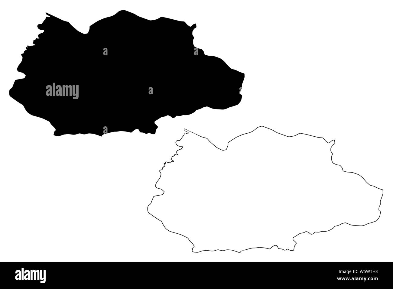 Gafsa Governatorats (Governorates von Tunesien, Tunesische Republik) Karte Vektor-illustration, kritzeln Skizze Gafsa Karte Stock Vektor