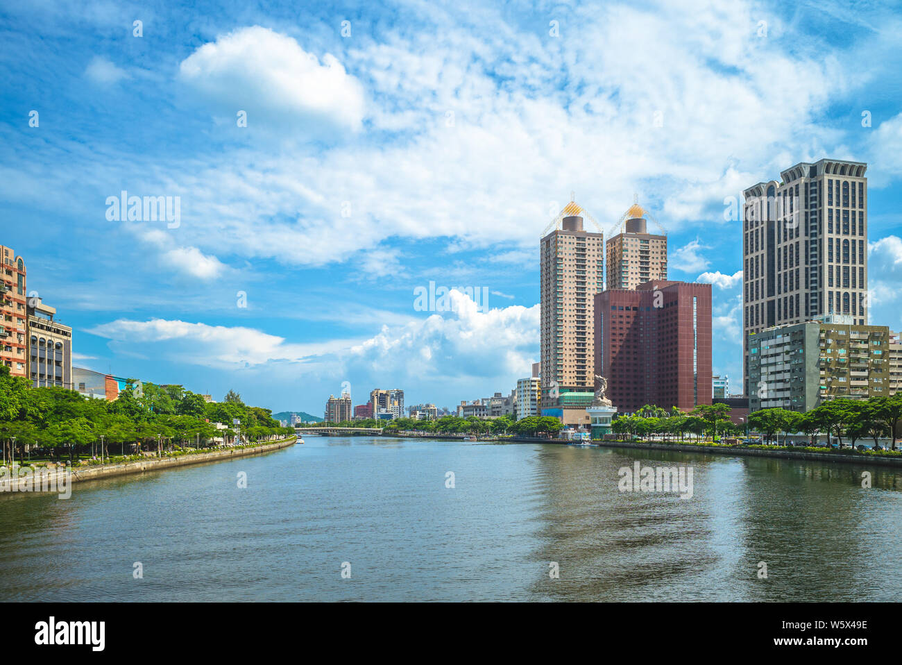 Ufer des Love River in Kaohsiung, Taiwan Stockfoto