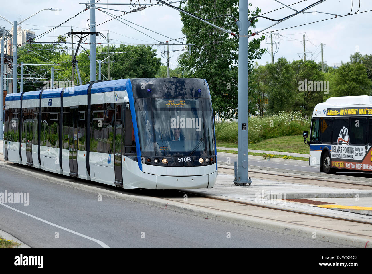 Region Waterloo Light Rail Transit. Kitchener Waterloo Ontario Kanada Stockfoto